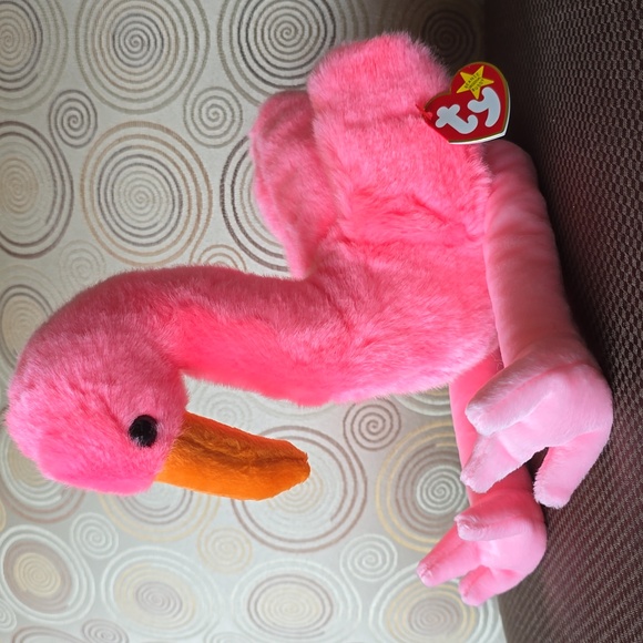 Ty Other - Pinky 🦩Ty Flamingo Bird🦩 Lg Plush Beanie Buddy🦩Kids Toy Rare Collectible, NWT